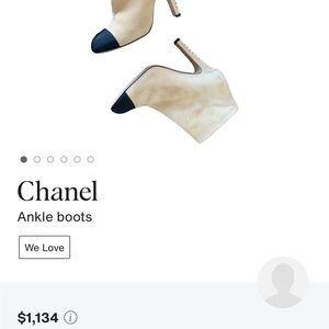 CHANEL Two-Tone Ankle Boots in Cream and Black